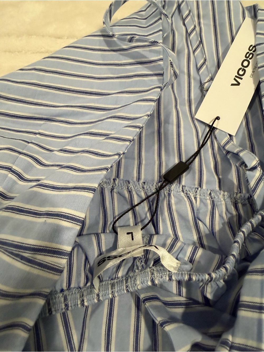 Vigoss Light Blue & White Striped Camisole - Picture 3 of 3